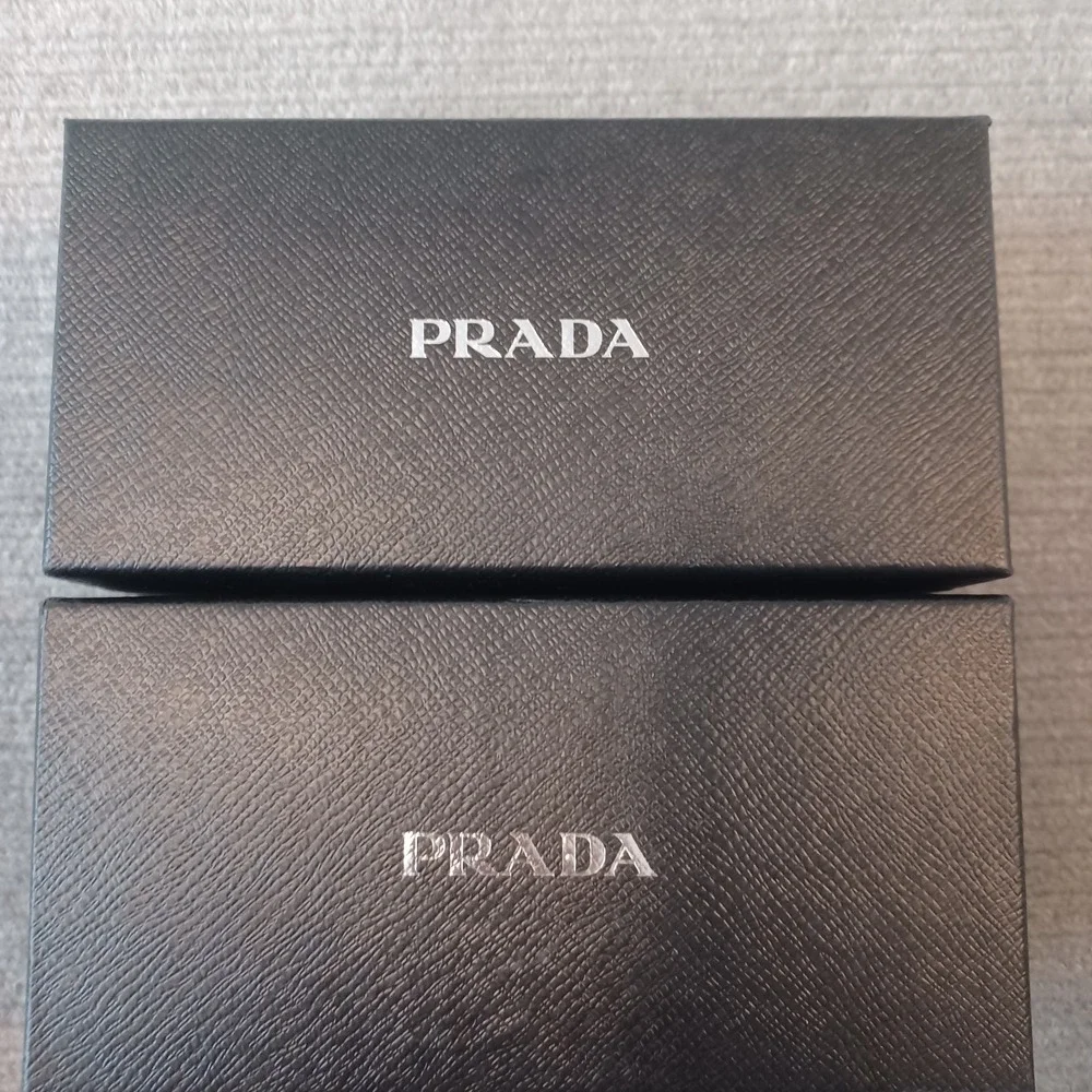 Prada‎ Glasses Gift Storage Box Only Black Saffiano Style Lot of 2